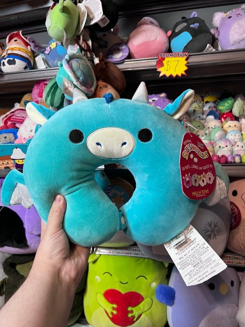 Squishmallow Tatianna the dragon neck pillow NWT RARE!